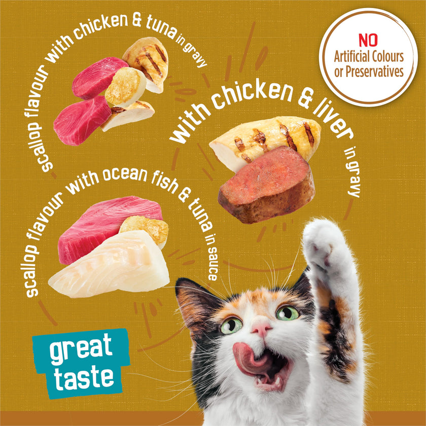 Friskies Tasty Treasures Wet Cat Food, Poultry & Fish Combo Variety Pack 3 Flavours - 156 g Can (24 Pack) 🍁 All In One Marketplace Canada