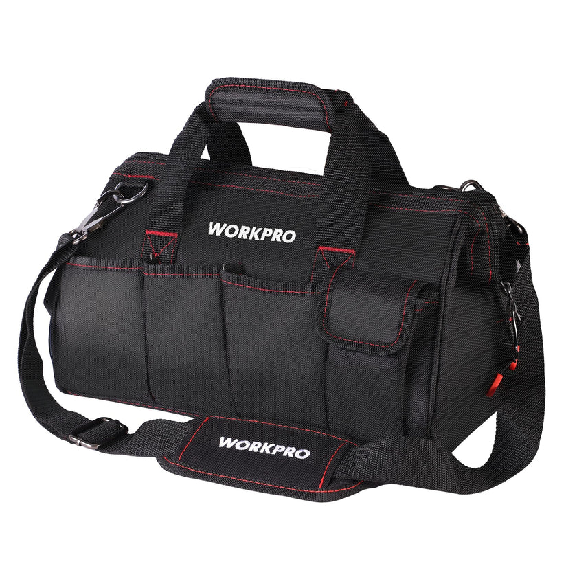 WORKPRO Close Top Wide Mouth Tool Bag Storage Organizer Close Tote, 14