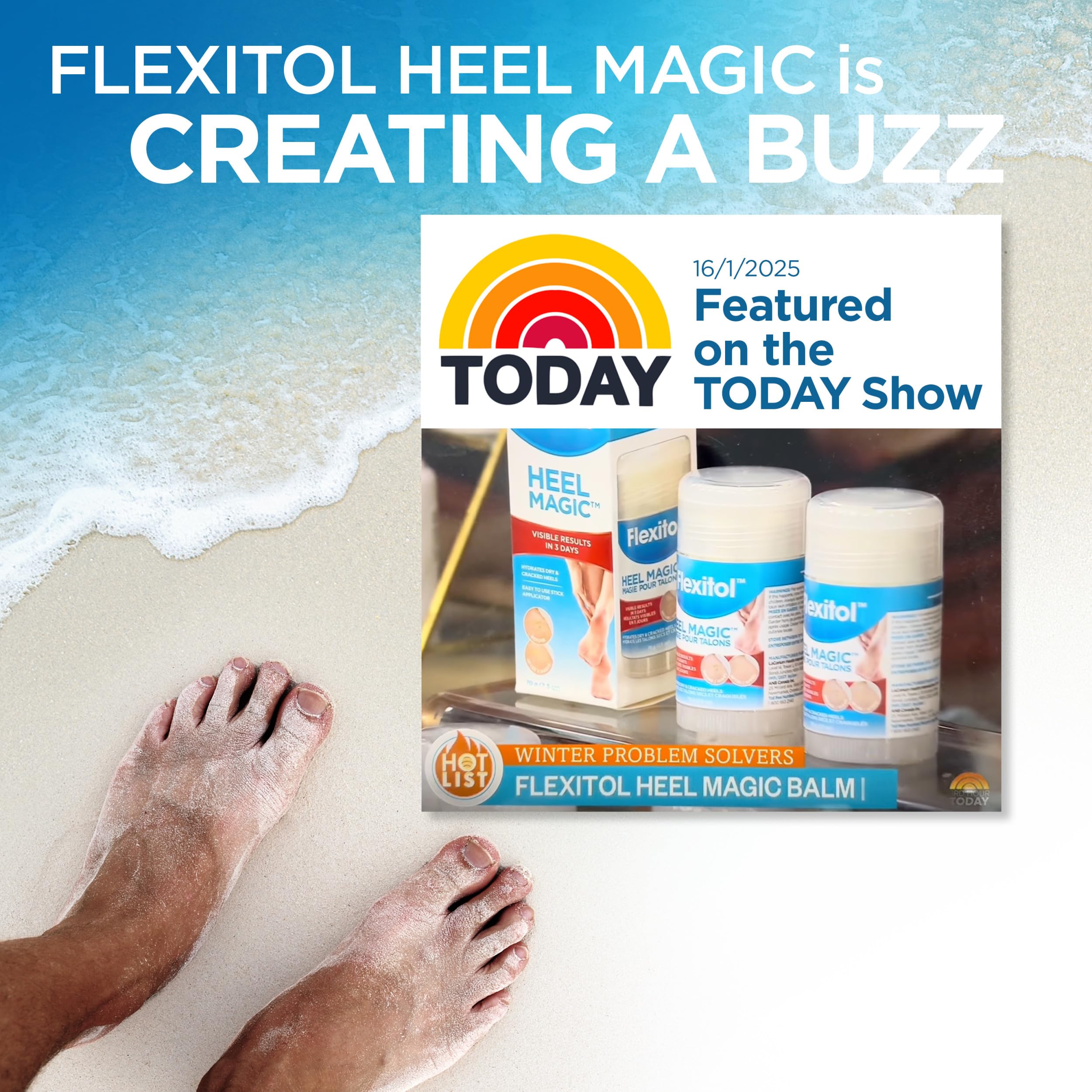 Flexitol Heel Magic for Treating Cracked and Dry Heels (70g) 🍁 All In One Marketplace Canada