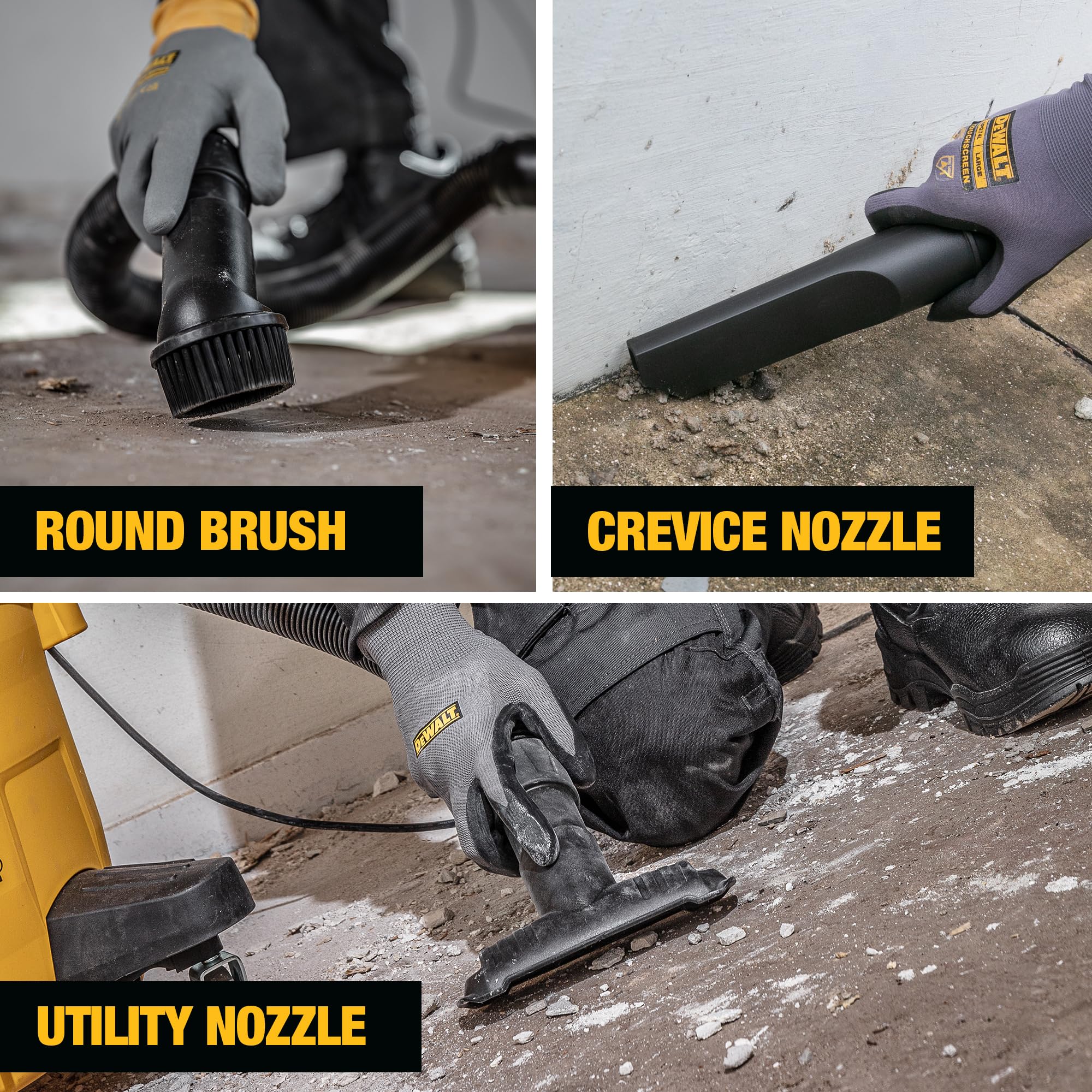 DEWALT DXV06P 4 Peak HP Shop Vacuums, 6 Gallon Poly Wet/Dry Vac, Heavy-Duty Shop Vacuum with Blower Function Yellow+Black 🍁 All In One Marketplace Canada