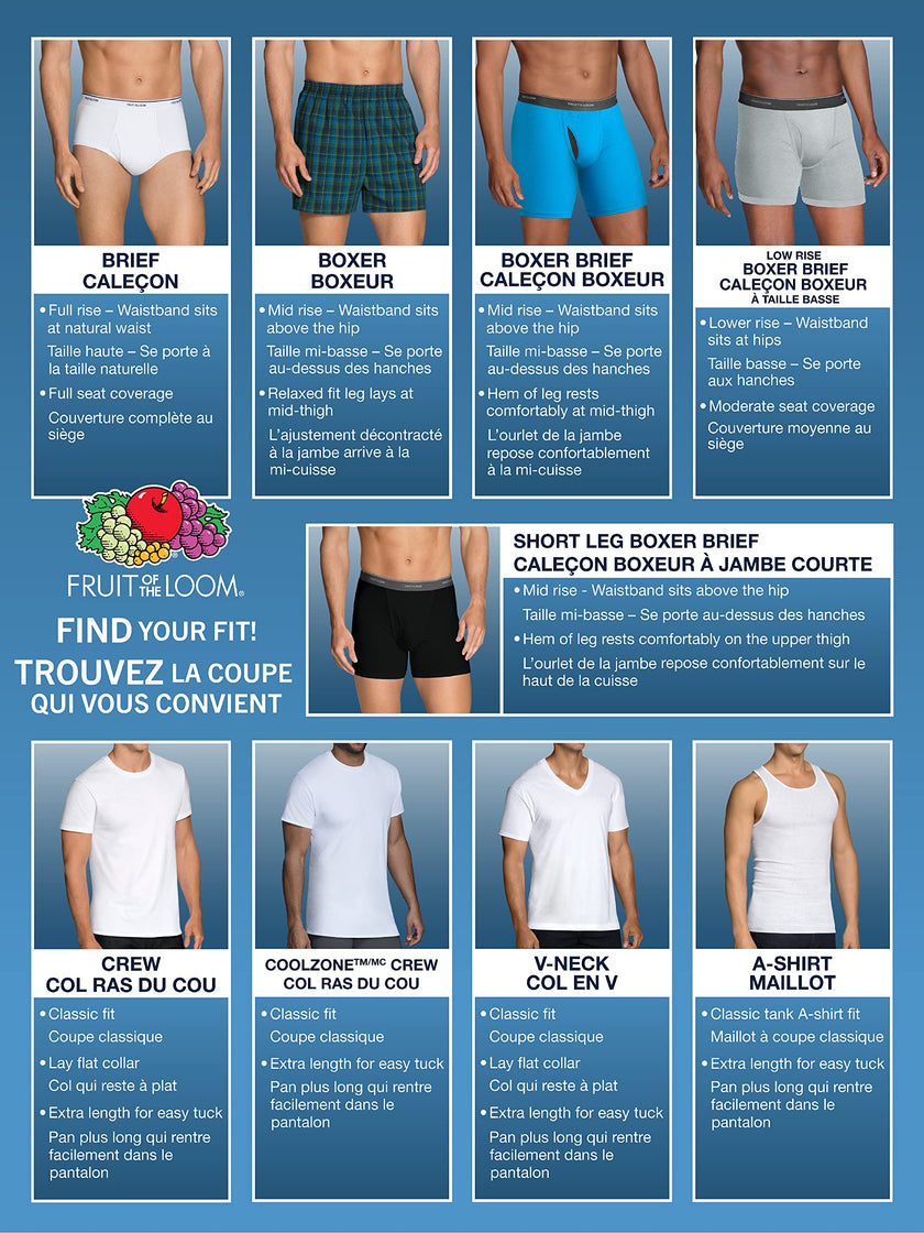 Fruit of the Loom mens Comfort Casual Boxer Shorts, Blues, Medium US 🍁 All In One Marketplace Canada