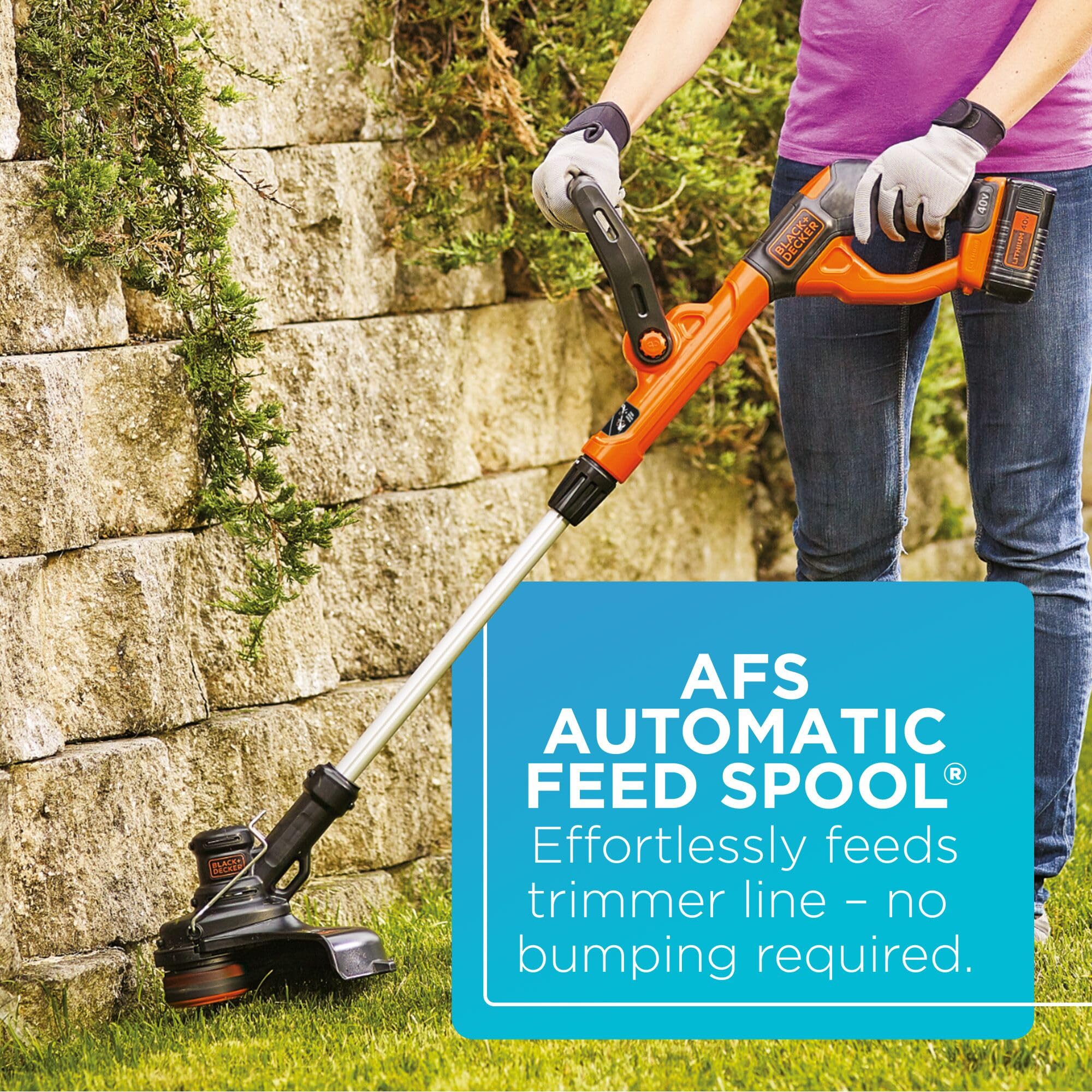 BLACK+DECKER 40V MAX String Trimmer and Edger Kit, Cordless, 13 inch, 2-in-1, Battery and Charger Included (LST140C) 🍁 All In One Marketplace Canada