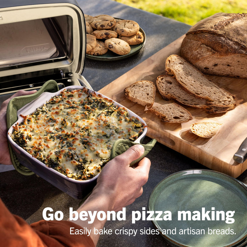 Ninja Artisan Pizza Oven, 12-in/30.5cm 3-Min Pizza, 700F/371°C, 5-n-1, Gray 🍁 All In One Marketplace Canada