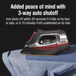 CHI Steam Iron for Clothes with 8’ Retractable Cord, 1700 Watts, 3-Way Auto Shutoff, 400+ Holes, Professional Grade, Temperature Control Dial, Titanium Infused Ceramic Soleplate, Silver (13106) 🍁 All In One Marketplace Canada