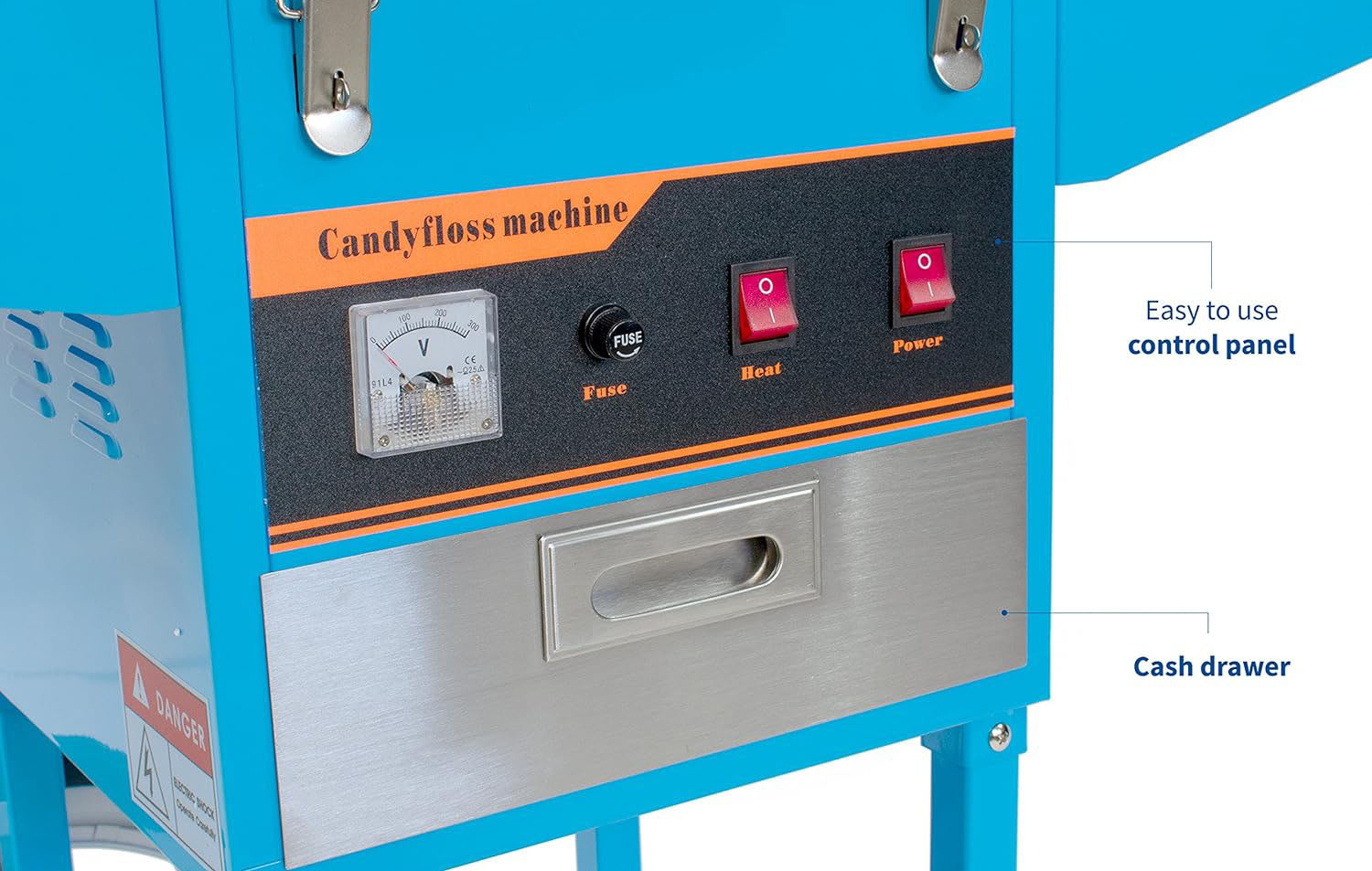 Canadian Flosser Cotton Candy Machine with Cart (Blue)