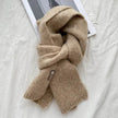 Women's Sweet Version Fleece Solid Scarf Autumn And Winter