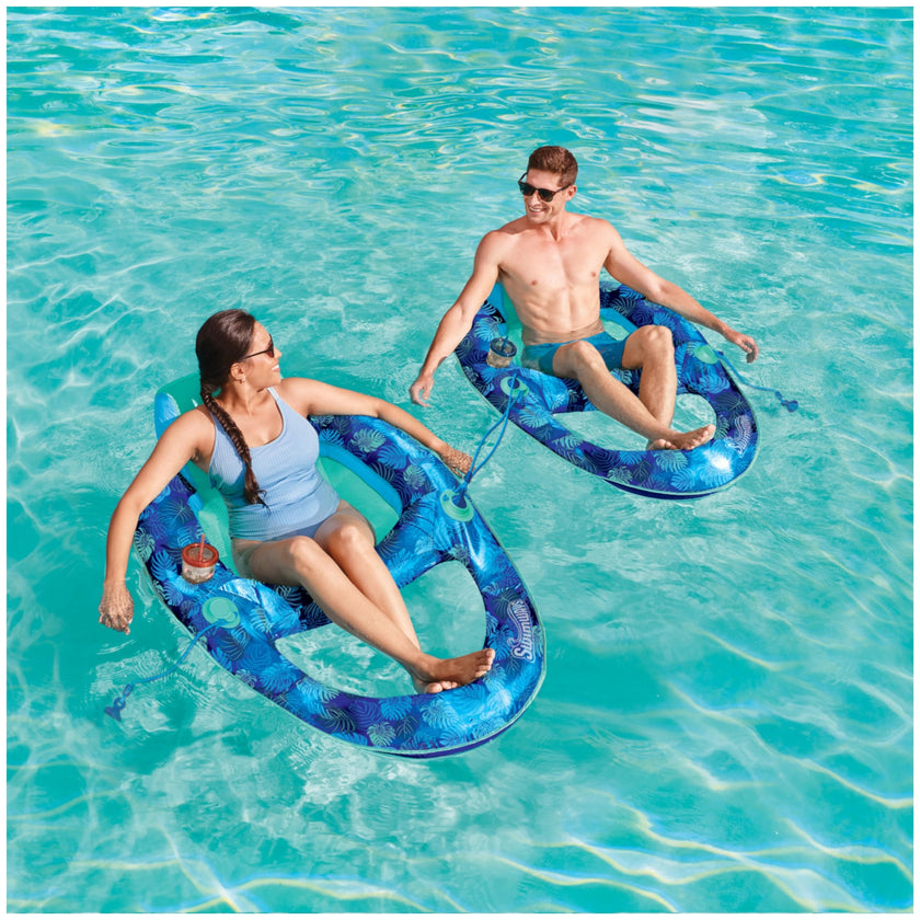 Swimways Elite Spring Float Recliner Pool Lounger, Inflatable Pool Floats Adult with Fast Inflation, Pool Recliner for Adults up to 250 lbs 🍁 All In One Marketplace Canada