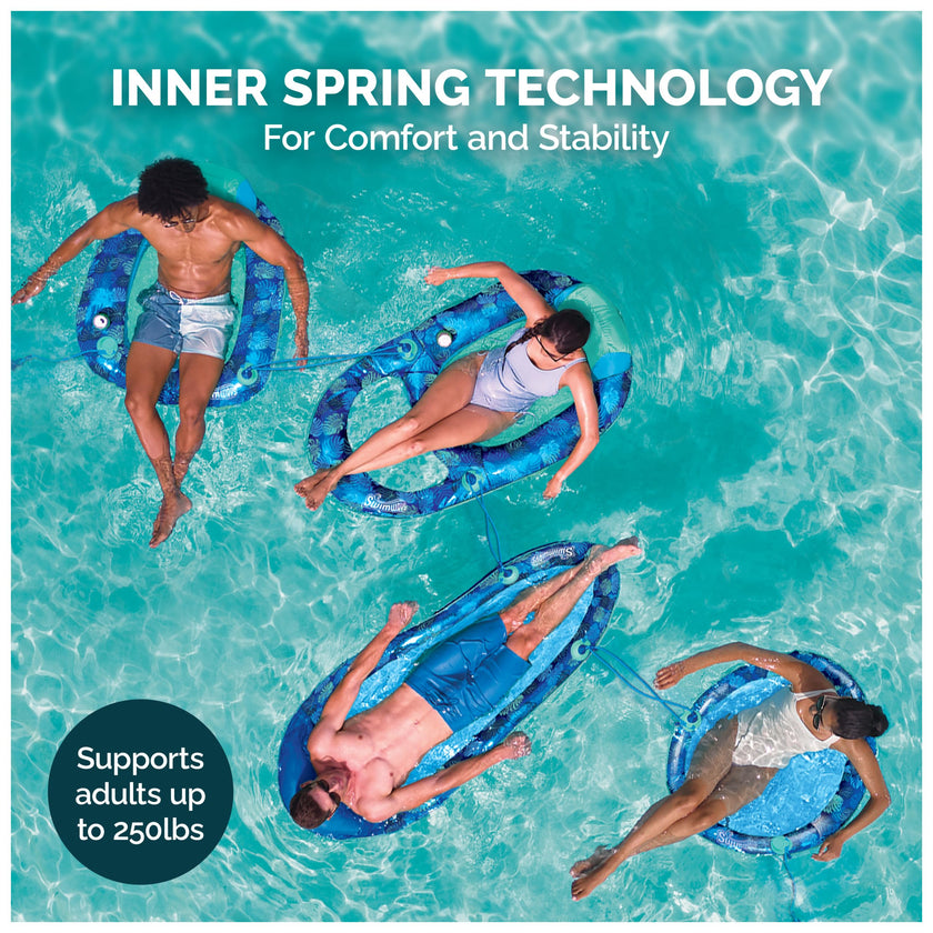 Swimways Elite Spring Float Hammock Pool Lounger, Inflatable Pool Floats Adult with Fast Inflation, Pool Hammock for Adults up to 250 lbs 🍁 All In One Marketplace Canada