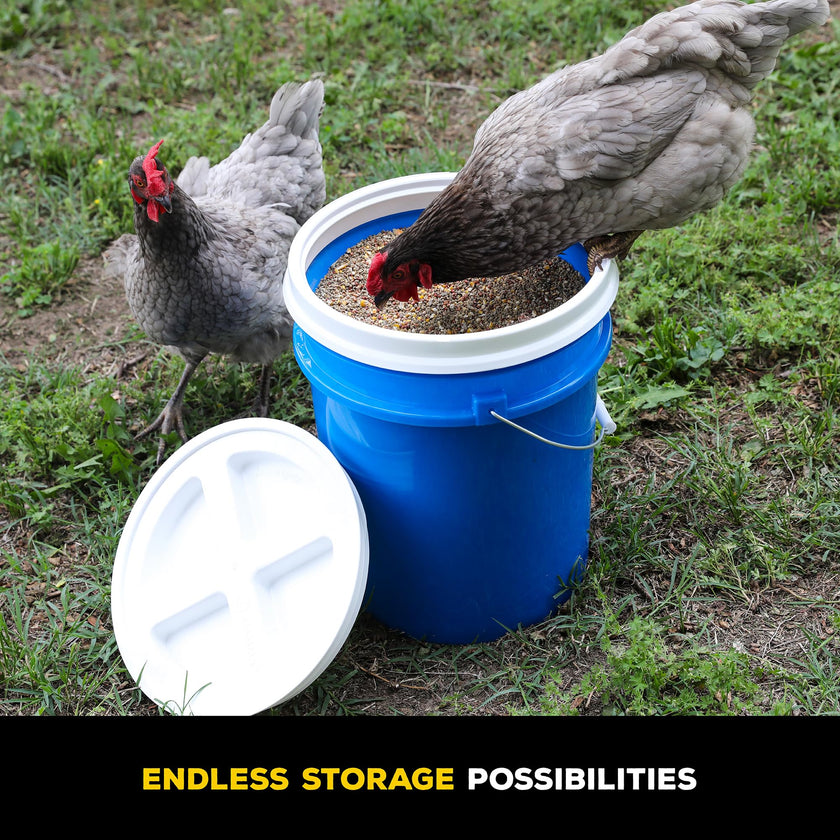 Gamma2 Gamma Seal Lid 3pk Combo for Utility Buckets - Fits 3.5, 5, 6 & 7 gallon buckets, Red, White & Blue, Made in USA 🍁 All In One Marketplace Canada