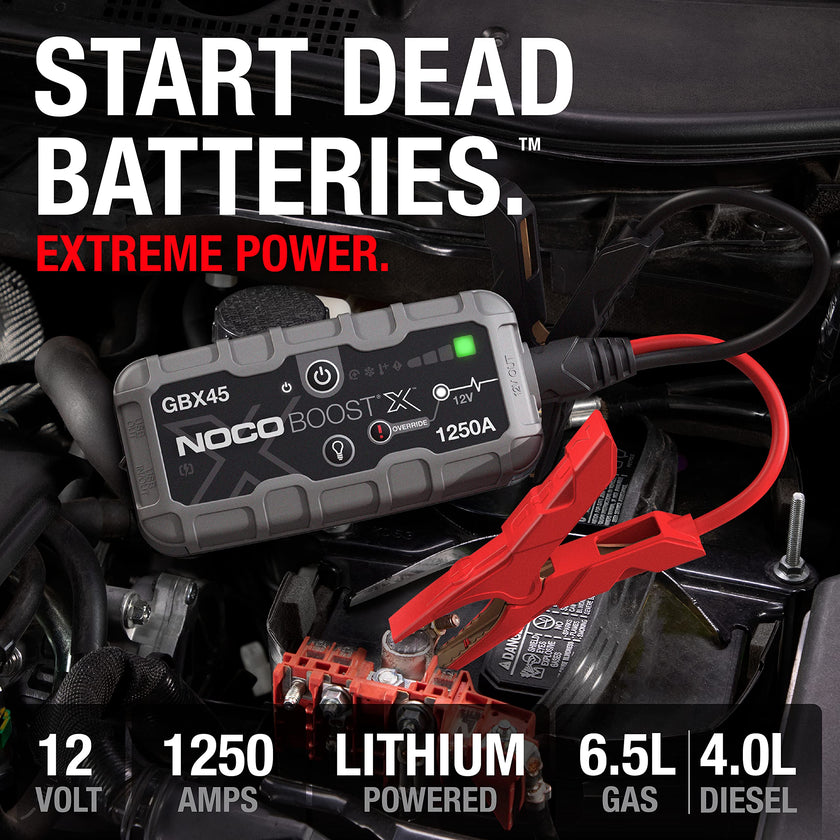 NOCO Boost X GBX45: 1250A UltraSafe Jump Starter – 12V Lithium Battery Booster Pack, Portable Jump Box, Power Bank & Jumper Cables - for 6.5L Gas and 4.0L Diesel Engines 🍁 All In One Marketplace Canada
