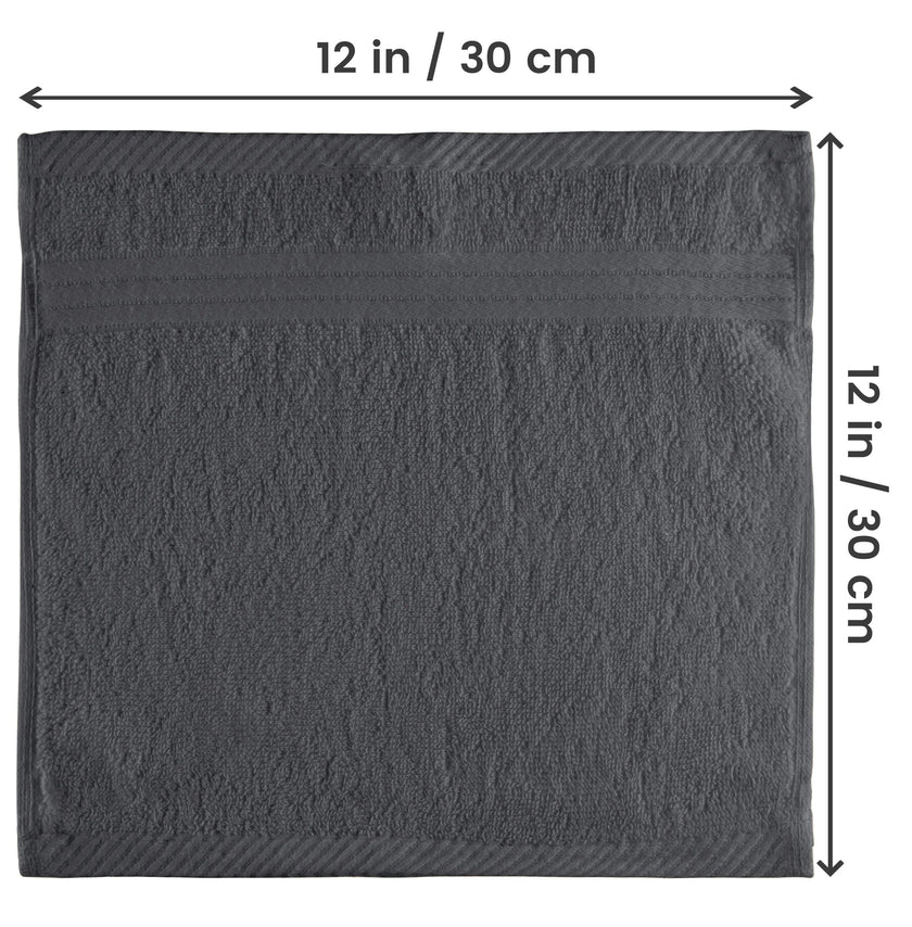 Utopia Towels 12 Pack Premium Wash Cloths Set, 12 by 12 Inches, 100% Cotton Ring Spun, Highly Absorbent and Soft Feel Washcloths for Bathroom, Spa, Gym, and Face, Grey 🍁 All In One Marketplace Canada