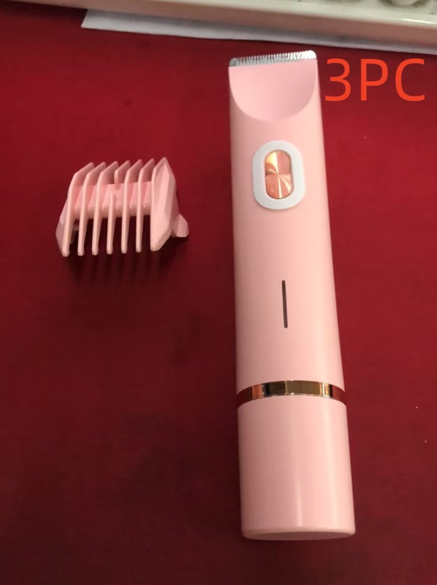 Women's 2-in-1 Electric Shaver & Bikini Trimmer – Wet/Dry Body Hair Razor (Pink, Blue, Purple)