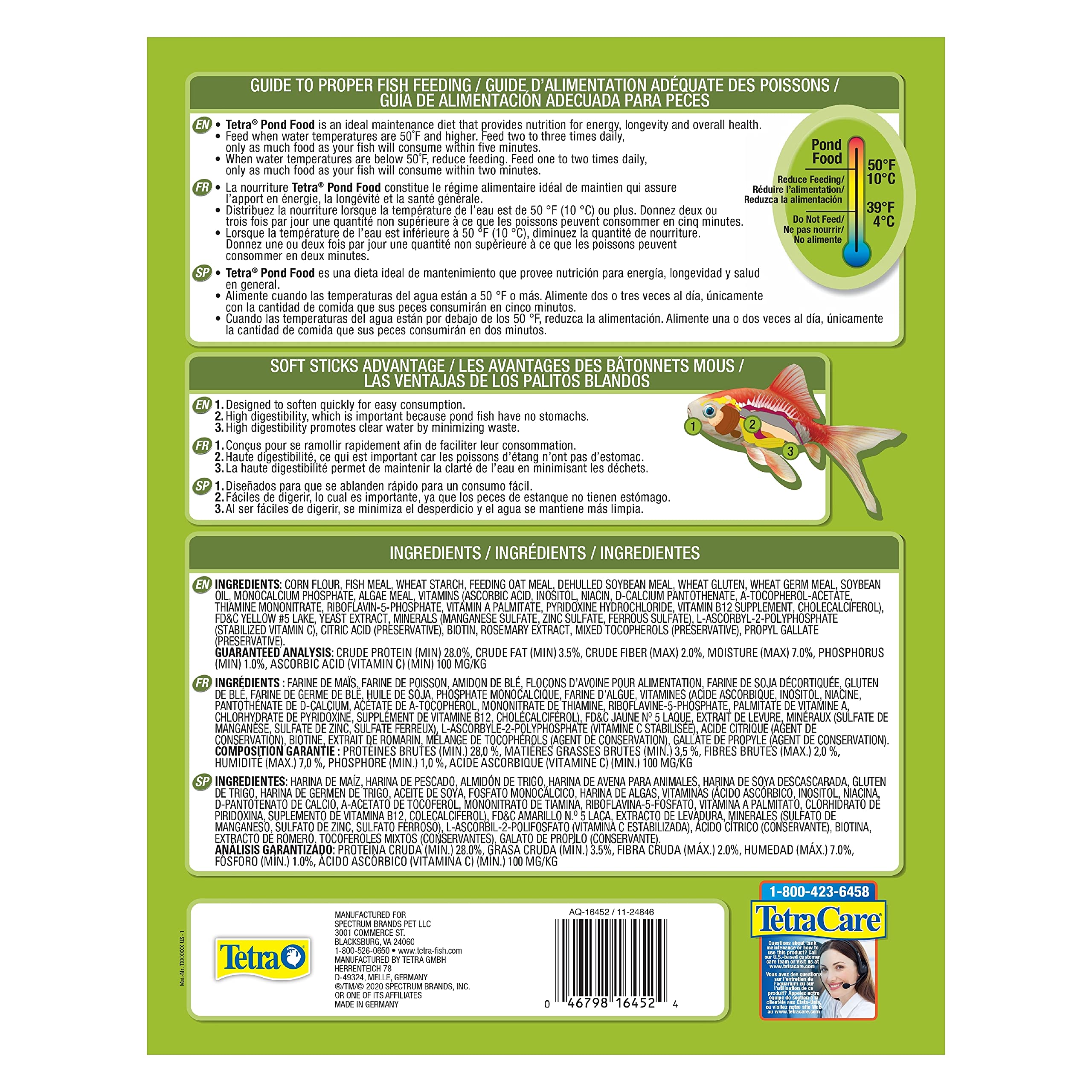 Tetra Pond Food 1.25lb Bag (Trilingual) 🍁 All In One Marketplace Canada