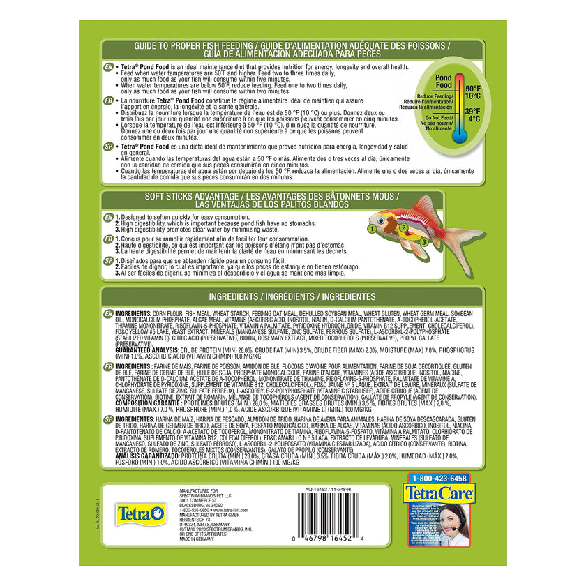 Tetra Pond Food 1.25lb Bag (Trilingual) 🍁 All In One Marketplace Canada