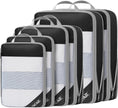 BAGAIL 6 Set/8 Set Compression Packing Cubes, Ultralight Expandable Packing Organizers for Carry on Travel Luggage(6set Jet Black) 🍁 All In One Marketplace Canada