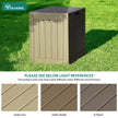 YITAHOME 31 Gallon Outdoor Storage Deck Box, Waterproof Resin Package Delivery and Storage Box with Lockable Lid for Patio Furniture Cushions, Pool Accessories, Garden Tools, Taupe 🍁 All In One Marketplace Canada
