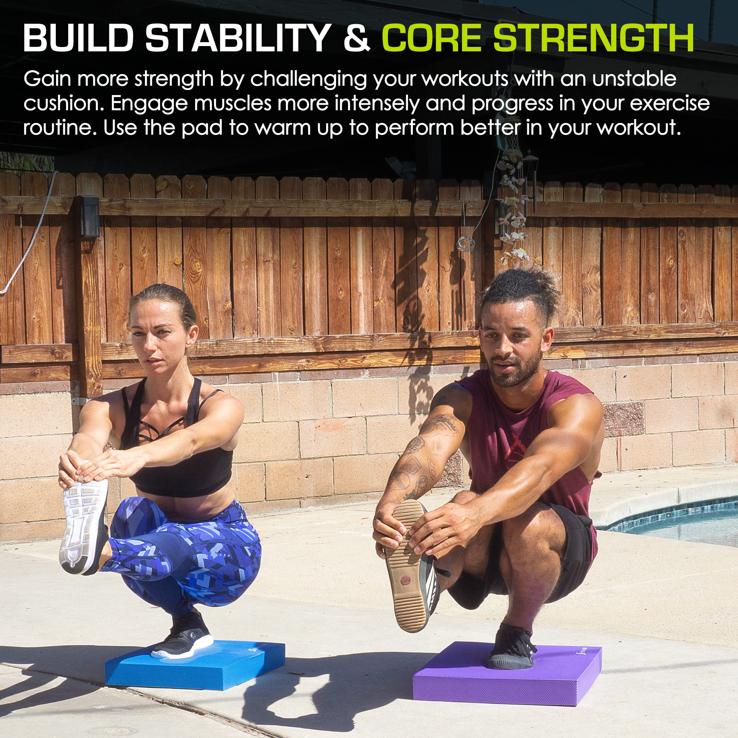 ProsourceFit Exercise Balance Pad – Non-Slip Cushioned Foam Mat & Knee Pad for Fitness and Stability Training, Yoga, Physical Therapy 15.5”x12.75” 🍁 All In One Marketplace Canada