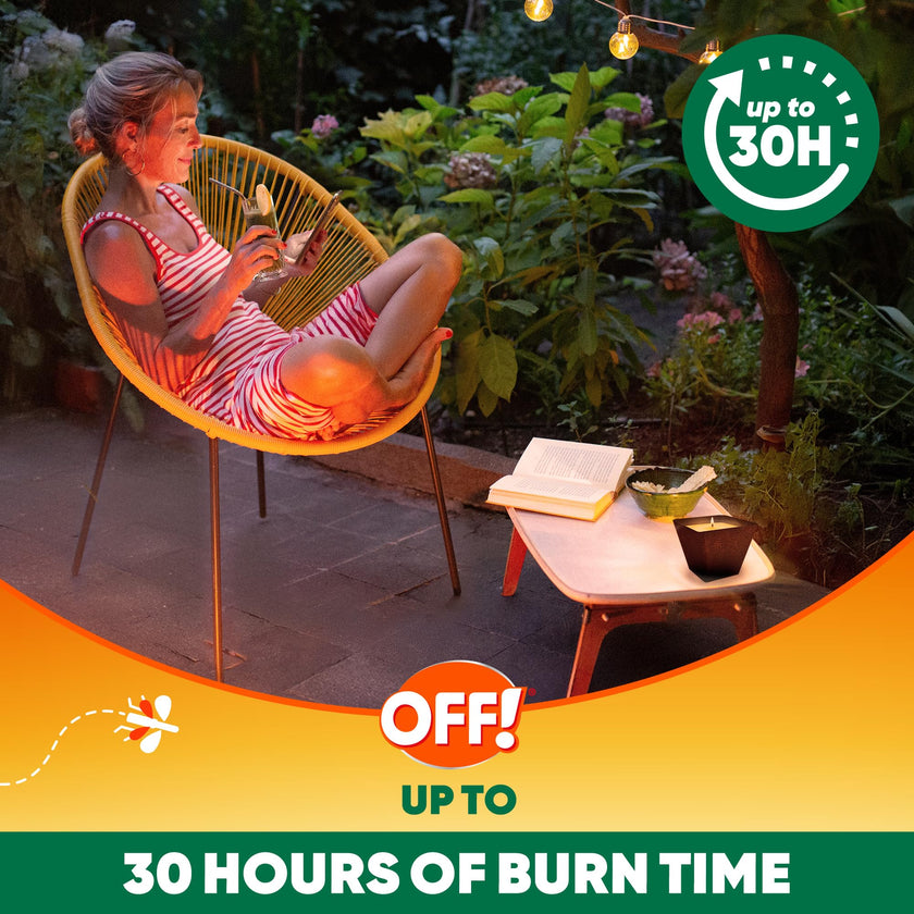 Off! Backyard Citronella Scented Candle, Ambiance Enhancing Centerpiece, Burns for up to 25 Hours, 16 oz (Pack of 2) 🍁 All In One Marketplace Canada