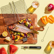 SHIZZO Grill Basket Value Set, Barbecue BBQ Grilling Basket , Stainless Steel Large Folding Grilling baskets With Handle, Portable Outdoor Camping BBQ Rack for Fish, Shrimp, Vegetables, Barbeque Griller Cooking Accessories, Gift, Gifts for father, dad, hu