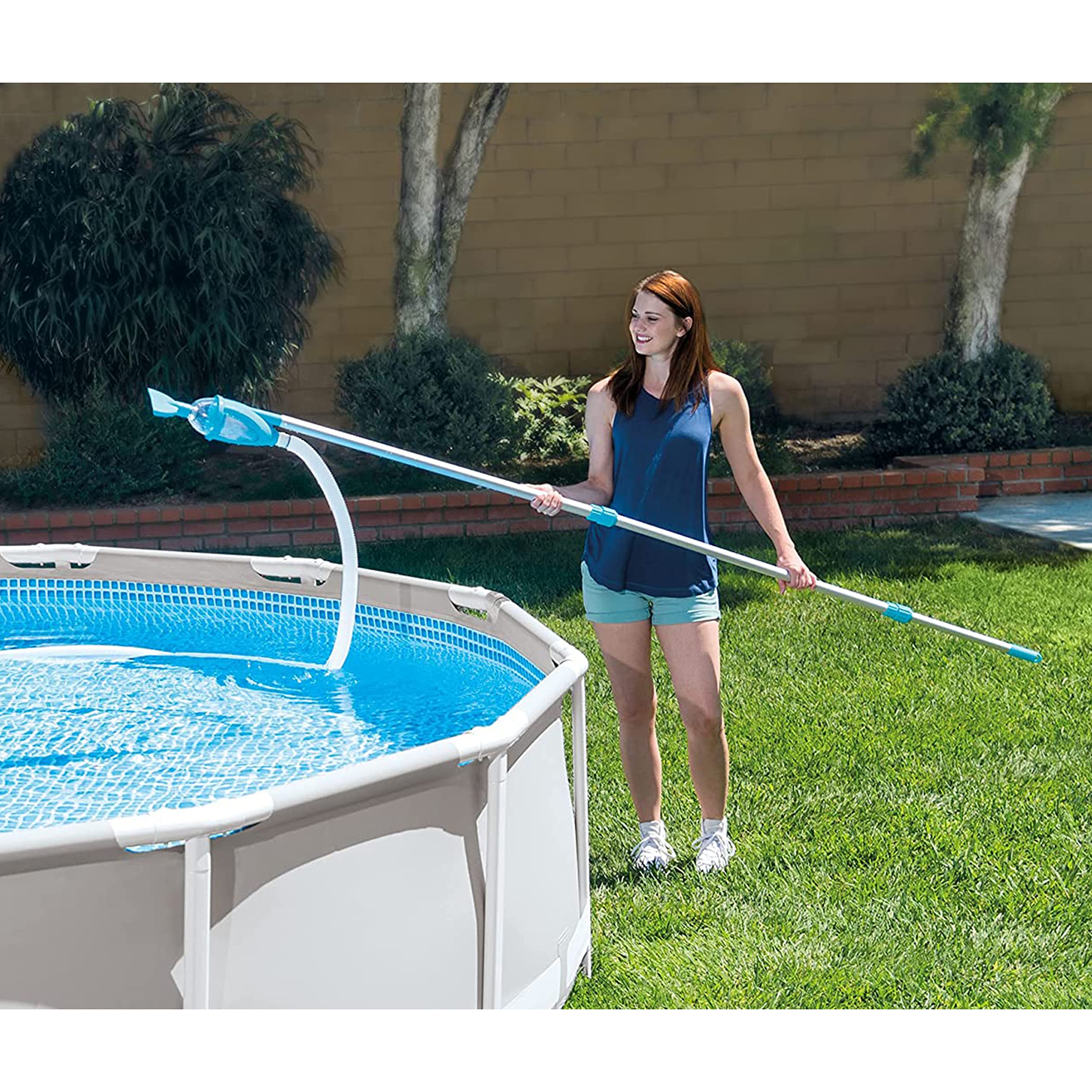 INTEX 28003E Deluxe Above Ground Pool Maintenance Kit for Minimum 800 GPH Flow Rates with Vacuum, 110