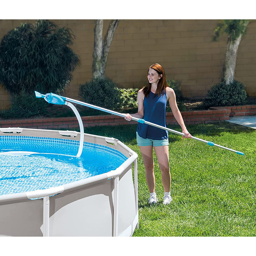 INTEX 28003E Deluxe Above Ground Pool Maintenance Kit for Minimum 800 GPH Flow Rates with Vacuum, 110