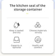 7-Piece Food Container Set – Stackable Kitchen Storage Containers with Lids (Black or White)
