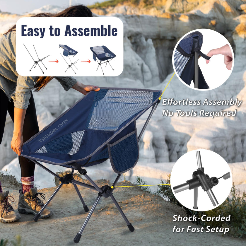TREKOLOGY lightweight Camping Chairs for Adults - Compact & Ultralight Portablefor for Outdoor Adventures, Hiking, Backpacking – Comfortable Chaise Camping Compacte & Durable YIZI GO Chaise de Camping 🍁 All In One Marketplace Canada