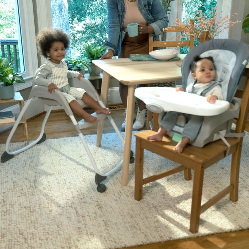 Ingenuity Full Course 6-in-1 High Chair - Baby to 5 Years Old, 6 Convertible Modes, 2 Dishwasher Safe Trays - Astro 🍁 All In One Marketplace Canada