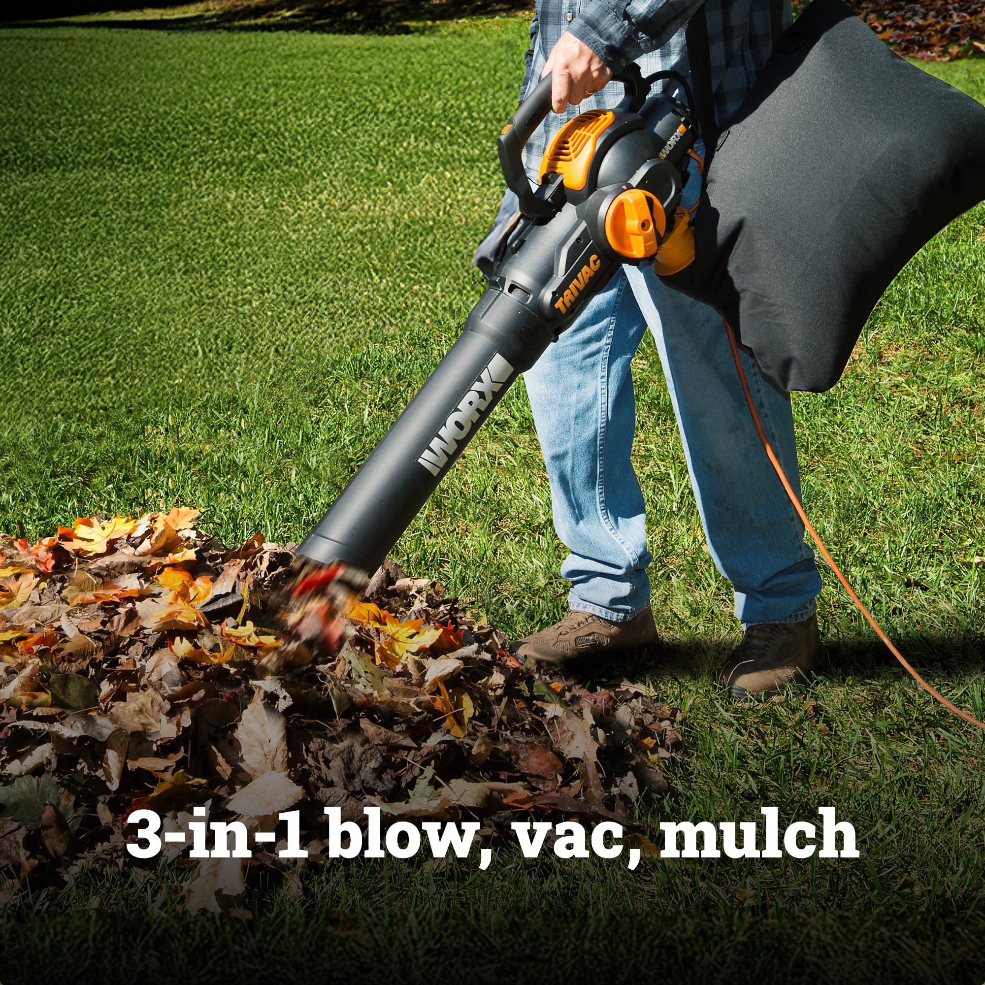 WORX 12 Amp Trivac 3-in-1 Electric Leaf Blower/Mulcher/Yard Vacuum - WG512 🍁 All In One Marketplace Canada