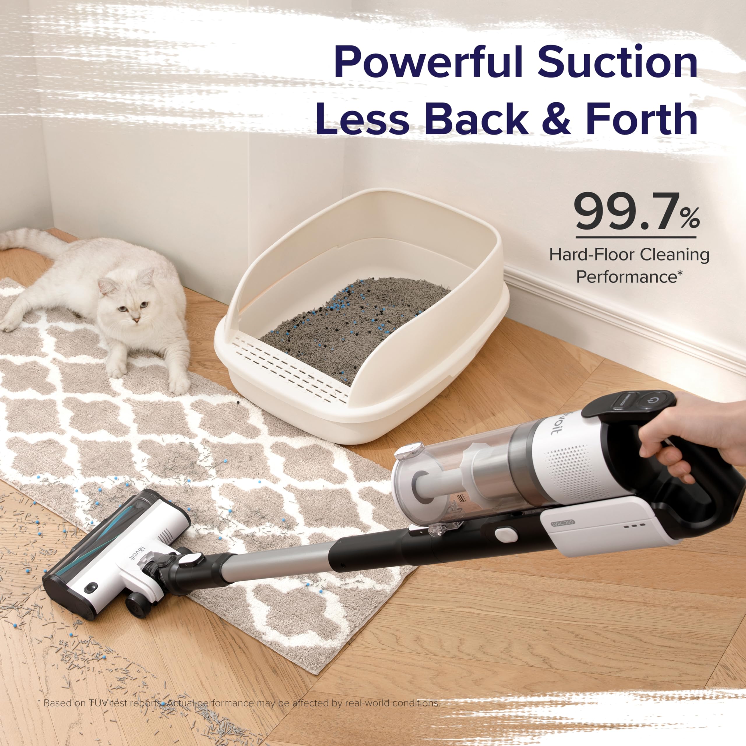 Levoit Cordless Vacuum Cleaner, Stick Vac with Tangle-Resistant Design, Up to 50 Minutes, Powerful Suction, Rechargeable, Lightweight, and Versatile for Carpet, Hard Floor, Pet Hair 🍁 All In One Marketplace Canada
