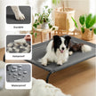 Bedsure Large Elevated Outdoor Dog Bed - Raised Dog Cot for Large Dogs, Portable Outdoor Pet Bed for Camping or Beach, Cooling Summer Frame with Breathable Mesh, Grey, 49 Inches 🍁 All In One Marketplace Canada
