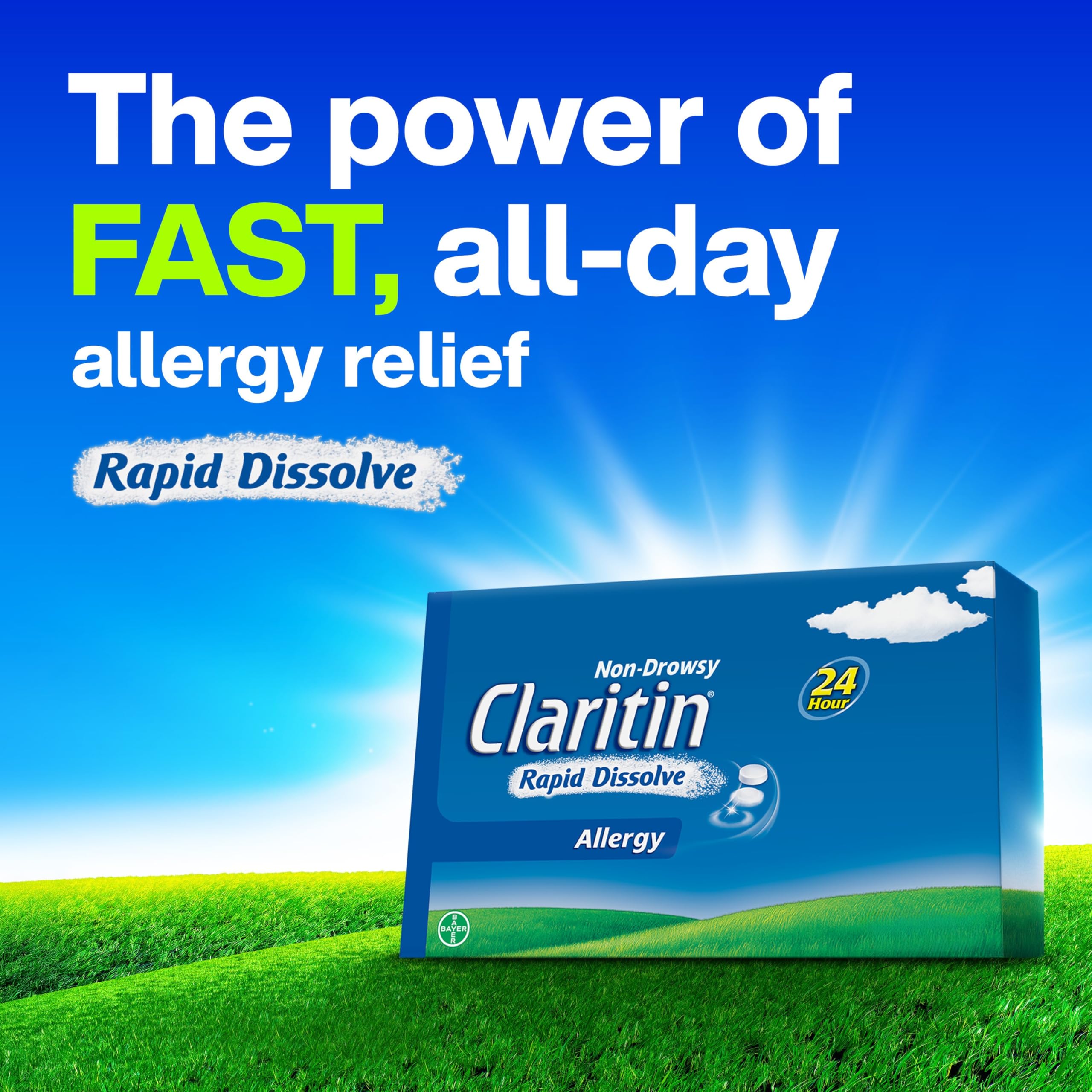 Claritin Rapid Dissolve Allergy Medicine, 24-Hour Non-Drowsy Relief 10 mg, 50 Tablets 🍁 All In One Marketplace Canada