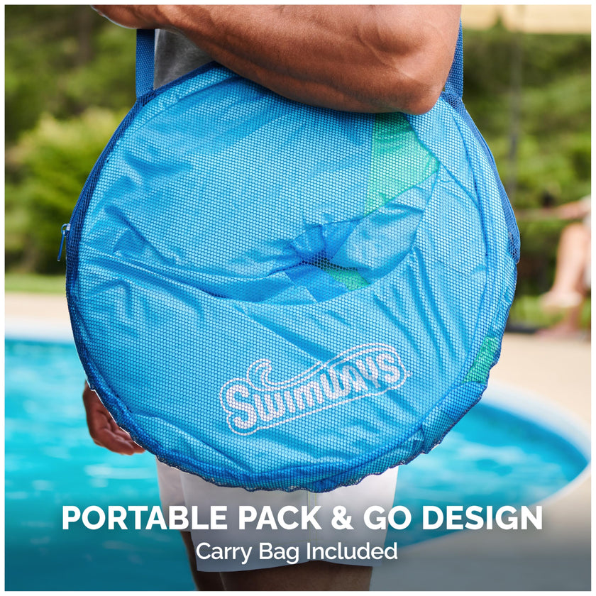 SwimWays Spring Float Premium Papasan Pool Lounger, Inflatable Pool Floats Adult with Fast Inflation for Ages 15 & Up, Sky Blue 🍁 All In One Marketplace Canada