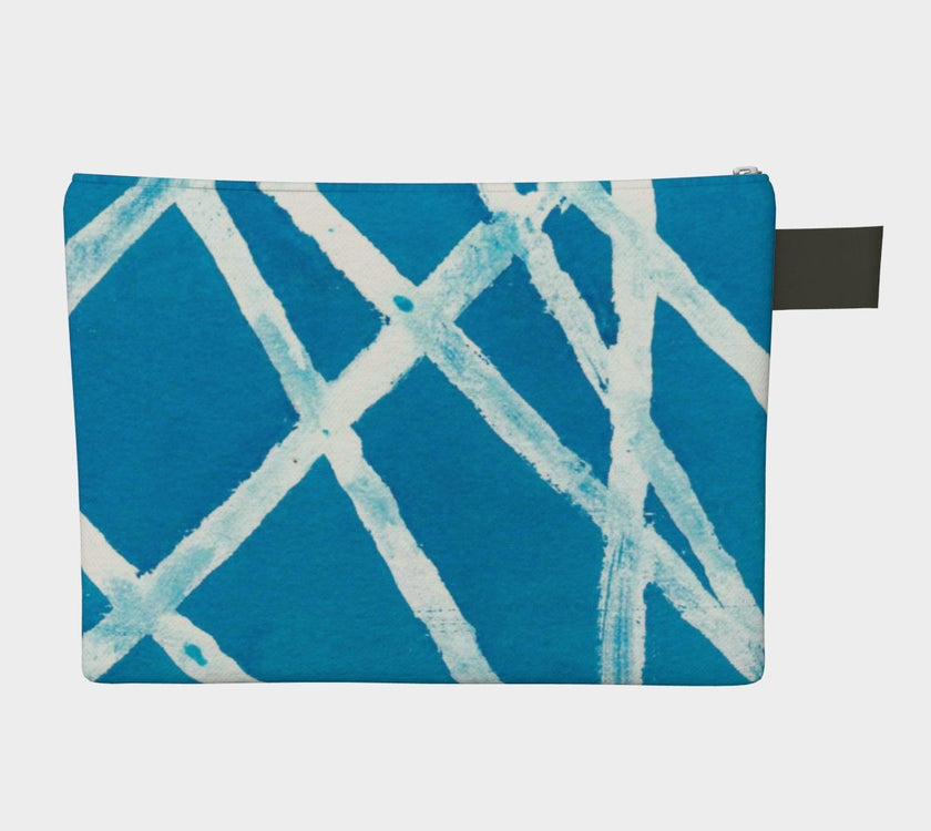 Zippered Cotton Canvas Carry All | White Lines