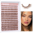 Brown Lash Clusters Natural Lash Extensions Wispy Eyelash Clusters 154 Pcs C Curl Lashes Clusters for Everyday Wear Beginner Friendly Dark Brown Cluster Eyelash Extensions by Mavphnnee 🍁 All In One Marketplace Canada