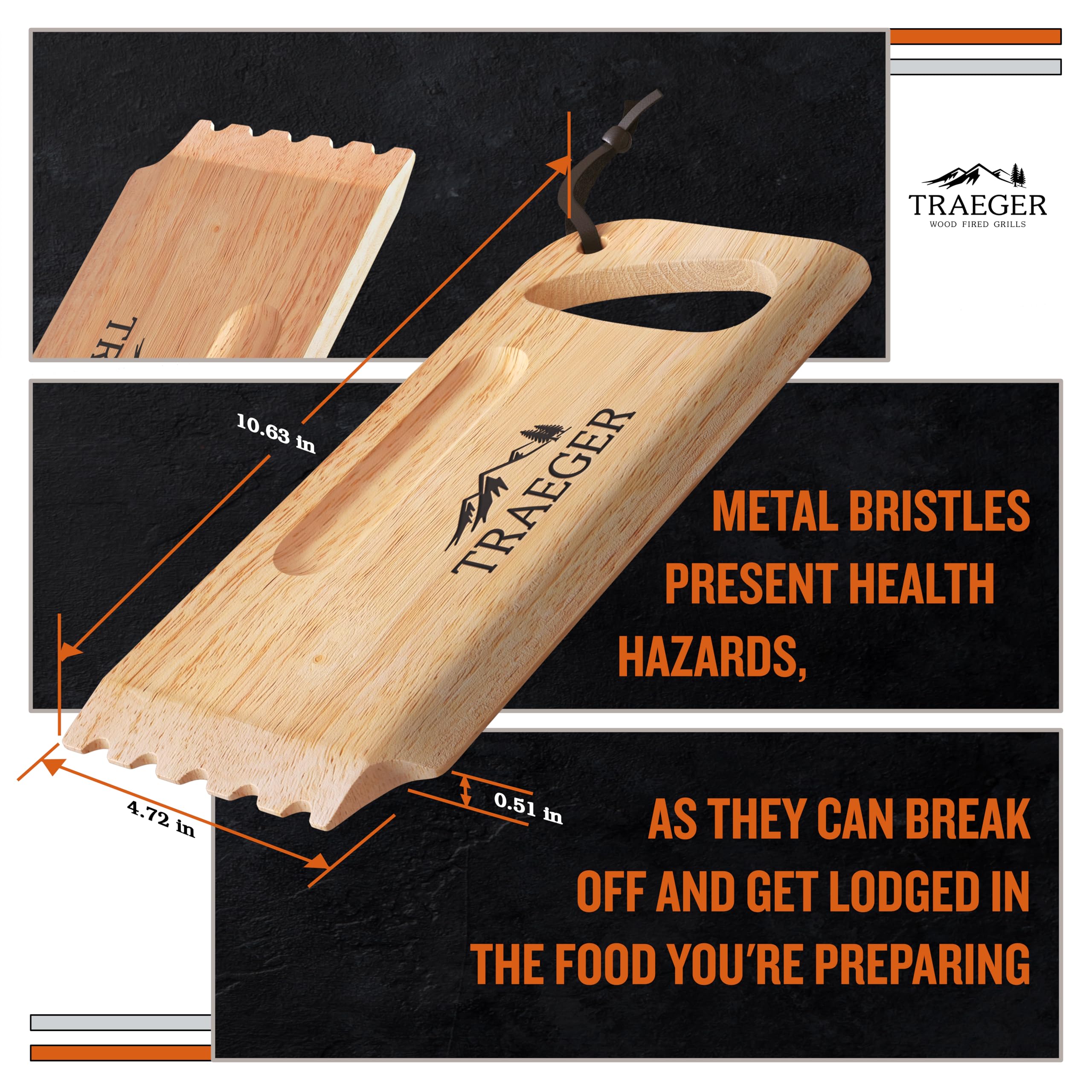 Traeger BAC454 Wooden Scape Grill Scraper, Wood 🍁 All In One Marketplace Canada