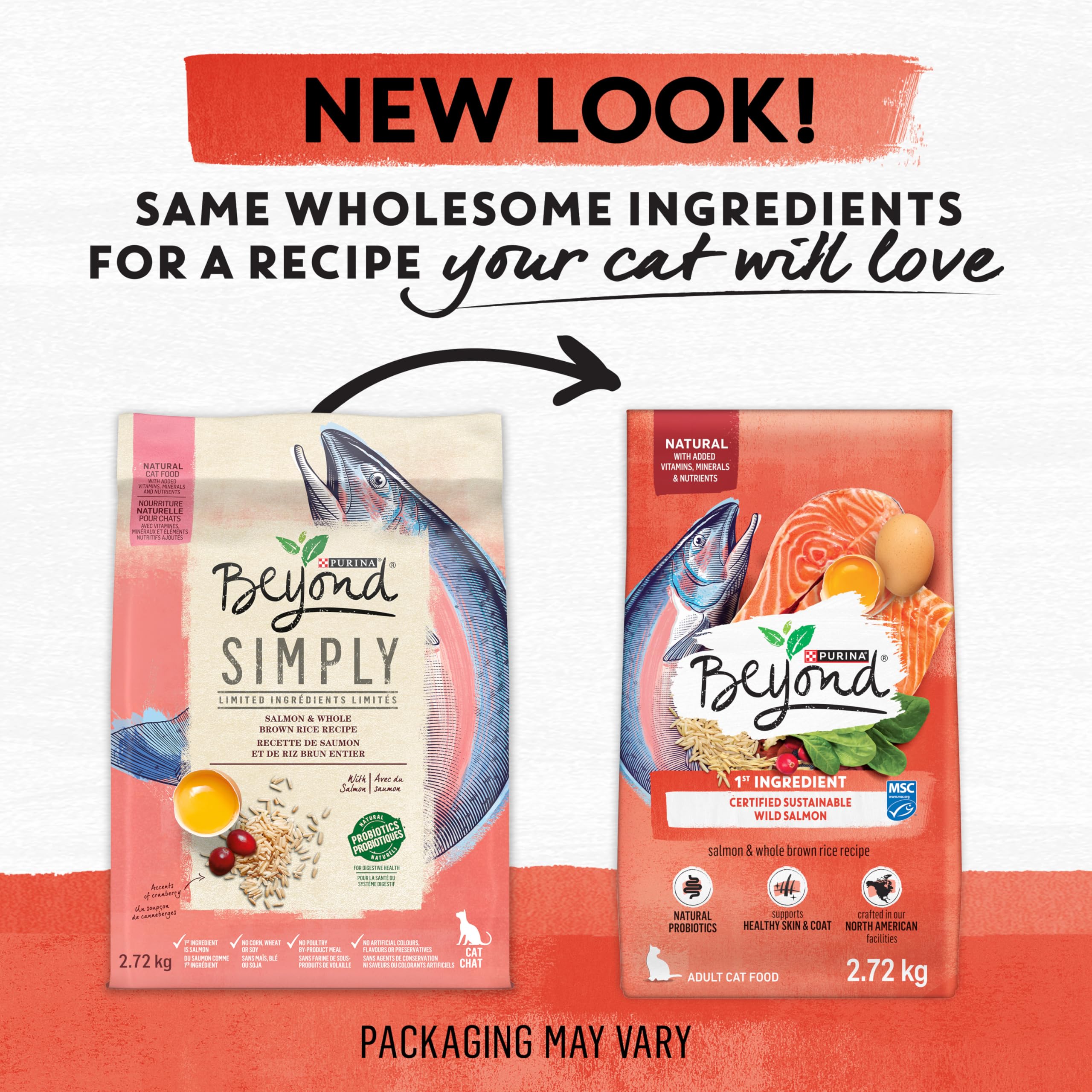 Beyond Simply Natural Dry Cat Food, Salmon & Whole Brown Rice - 2.72 kg Bag 🍁 All In One Marketplace Canada