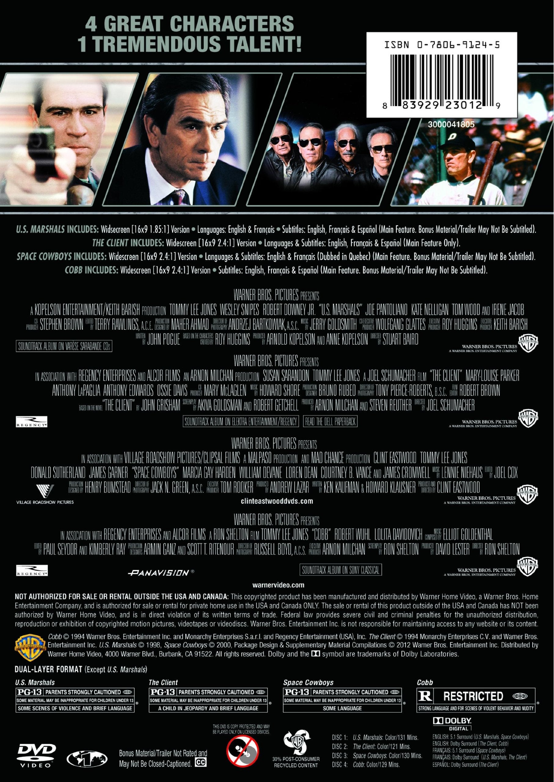 4 Film Favorites: Tommy Lee Jones Collection - DVD (Used)