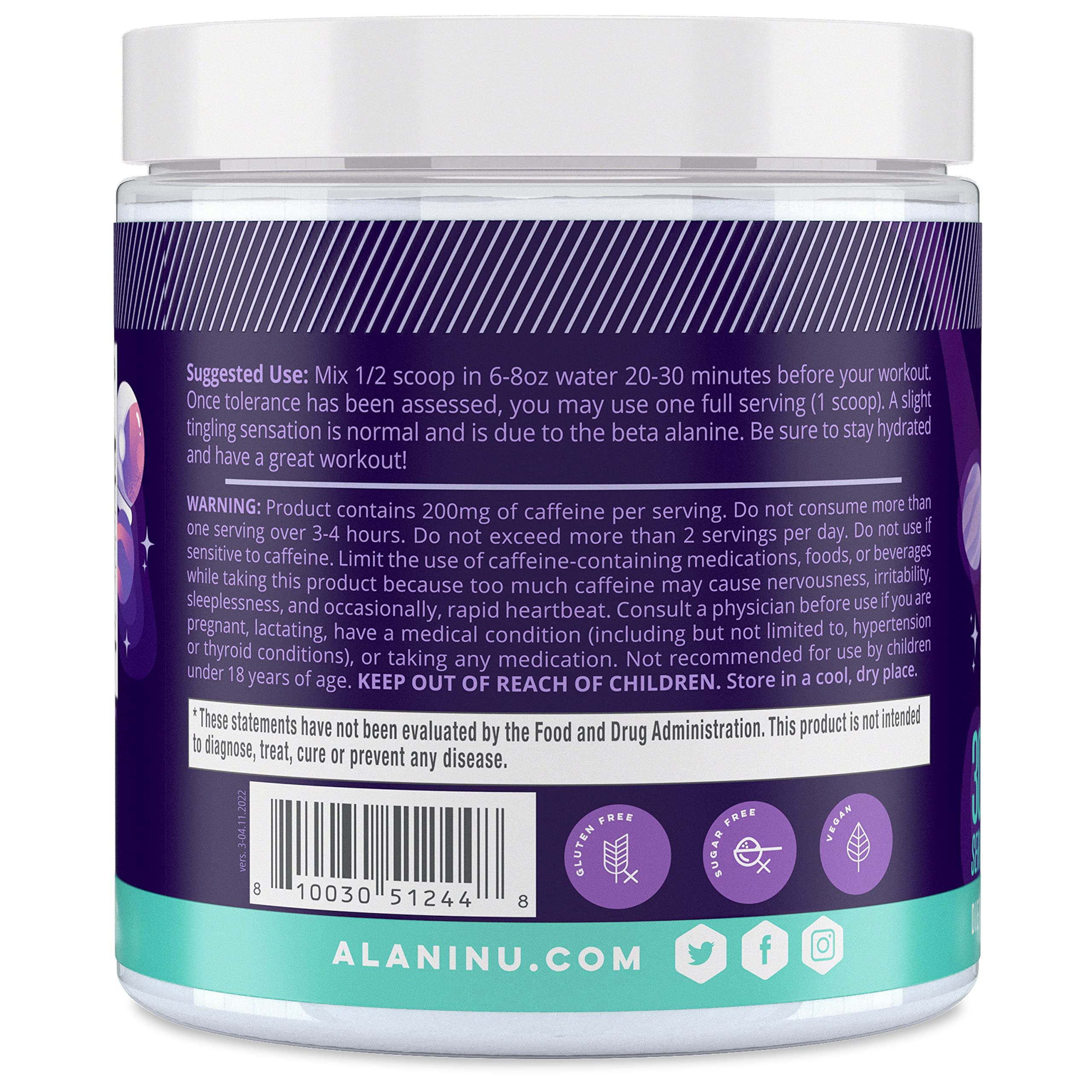 Alani Nu Pre-Workout Cosmic Stardust 30 Servings 🍁 All In One Marketplace Canada