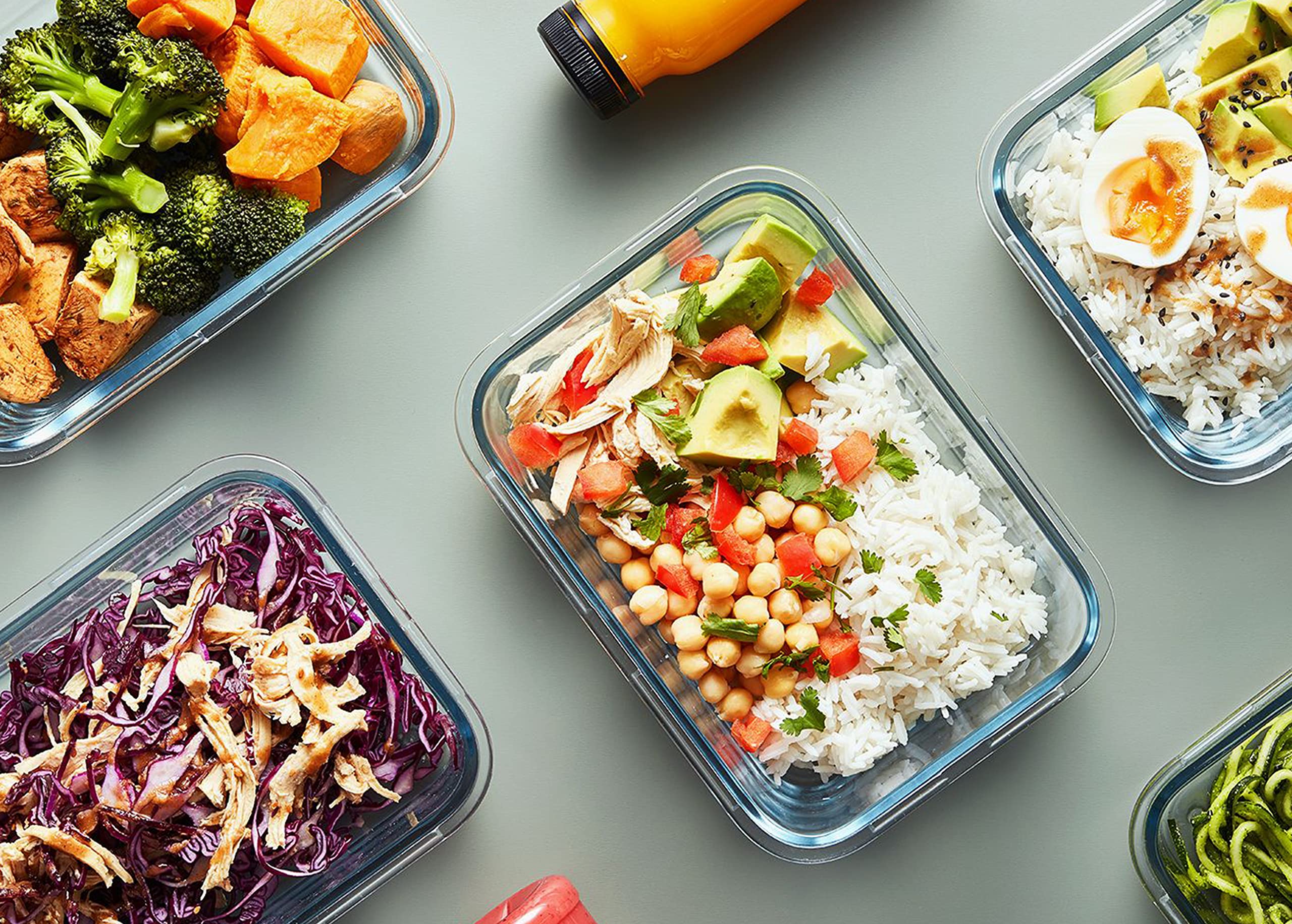 M MCIRCO [5-Packs, 36 Oz.] Glass Meal Prep Containers with Lifetime Lasting Snap Locking Lids Glass Food Containers,Airtight Lunch Container,Microwave, Oven, Freezer and Dishwasher (4.5 Cup) 🍁 All In One Marketplace Canada