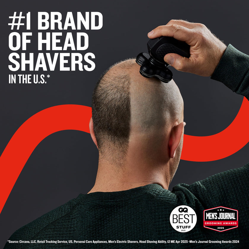 Remington Balder Pro XR7000 Head Shaver for Bald Men, Cordless Electric Razor, 5 Dual Track Rotary Blades, Waterproof Wet/Dry, Lithium Rechargeable, Hair Capture Chamber, Pop-Up Trimmer 🍁 All In One Marketplace Canada