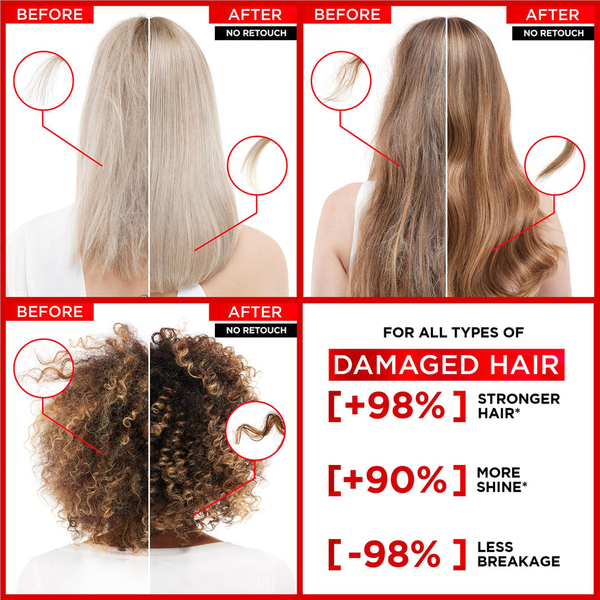 L'Oréal Paris Hair Expertise Bond Repair Shampoo and Conditioner Set with Hair Treatment, Citric Acid for Hair Breakage, 3x Pieces (Pre-Shampoo, Shampoo, Conditioner) 🍁 All In One Marketplace Canada