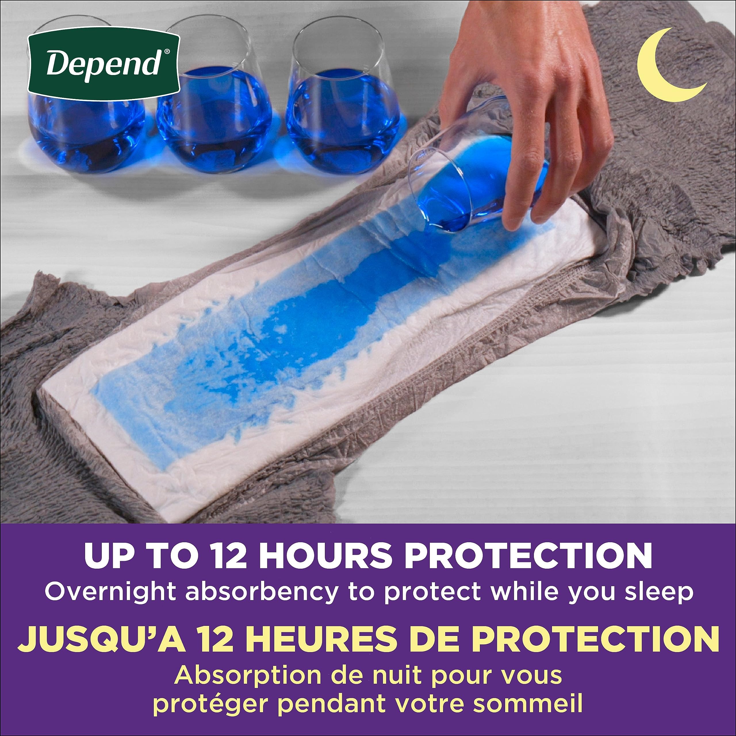 Depend Night Defense Adult Incontinence Underwear for Men, Disposable, Overnight, Small/Medium, Grey, 64 Count 🍁 All In One Marketplace Canada