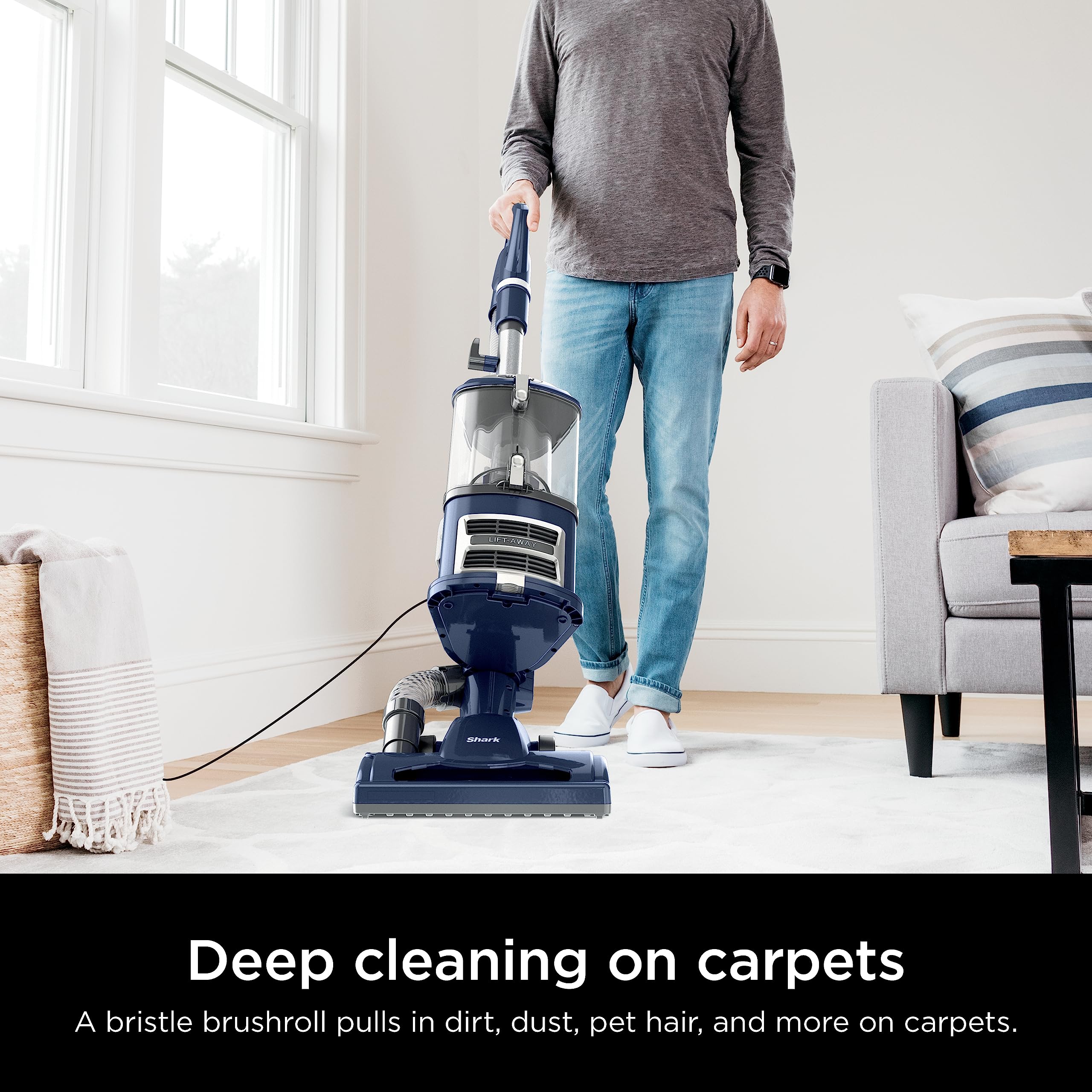 Shark NV380C Navigator Lift-Away Upright Vacuum, Large Dust Cup, Navy 🍁 All In One Marketplace Canada