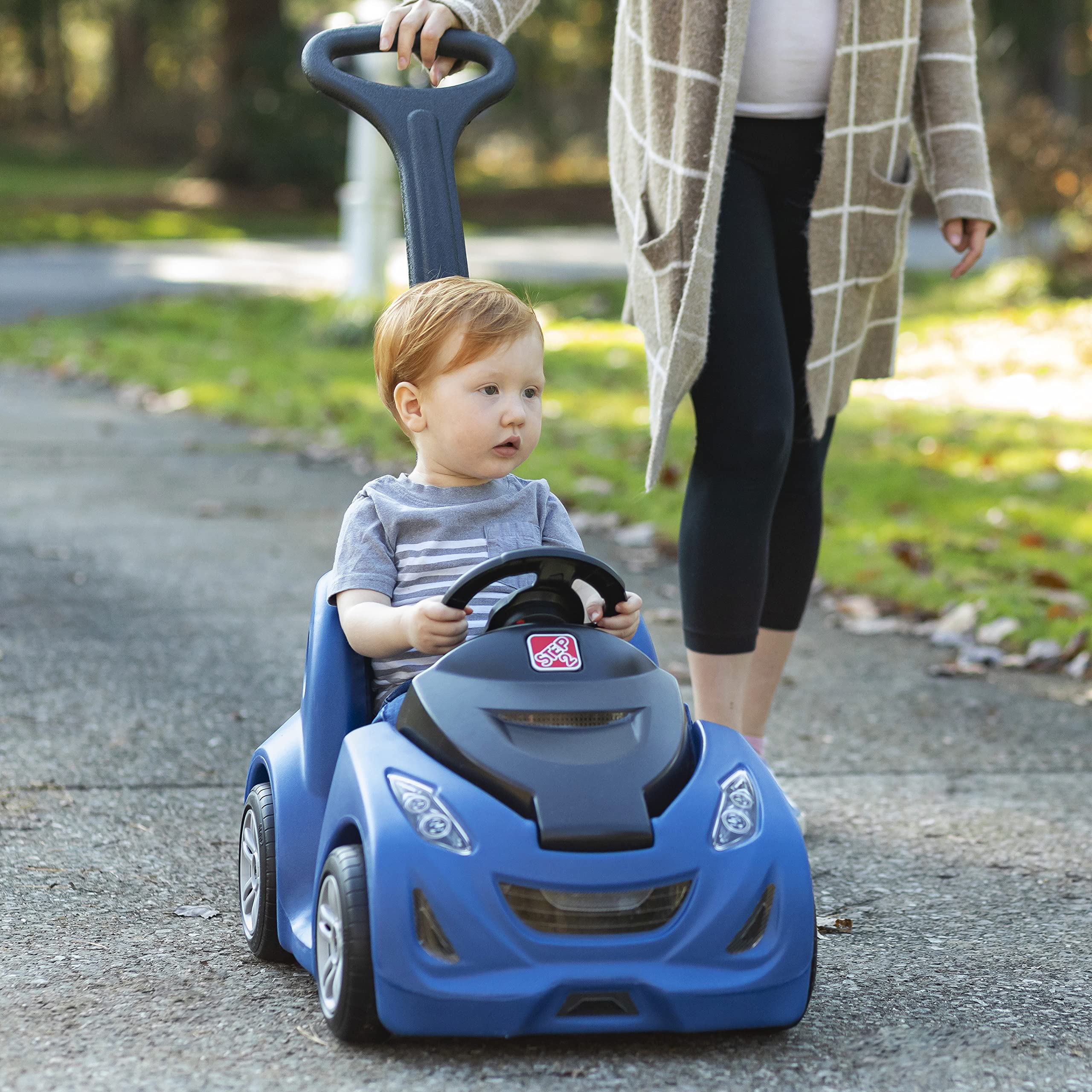 Step2 Push Around Buggy GT Kids Push Car, Ride On Toy, Stroller Substitute, Includes Seat Belt & Horn, Made of Durable Plastic, Max Weight 50 lbs., for Toddlers 1.5-3 Years Old, Blue 🍁 All In One Marketplace Canada