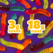 SmartSweets Gummy Worms, Low Sugar Gummy Candy, 50g Bags, 12 Pack 🍁 All In One Marketplace Canada