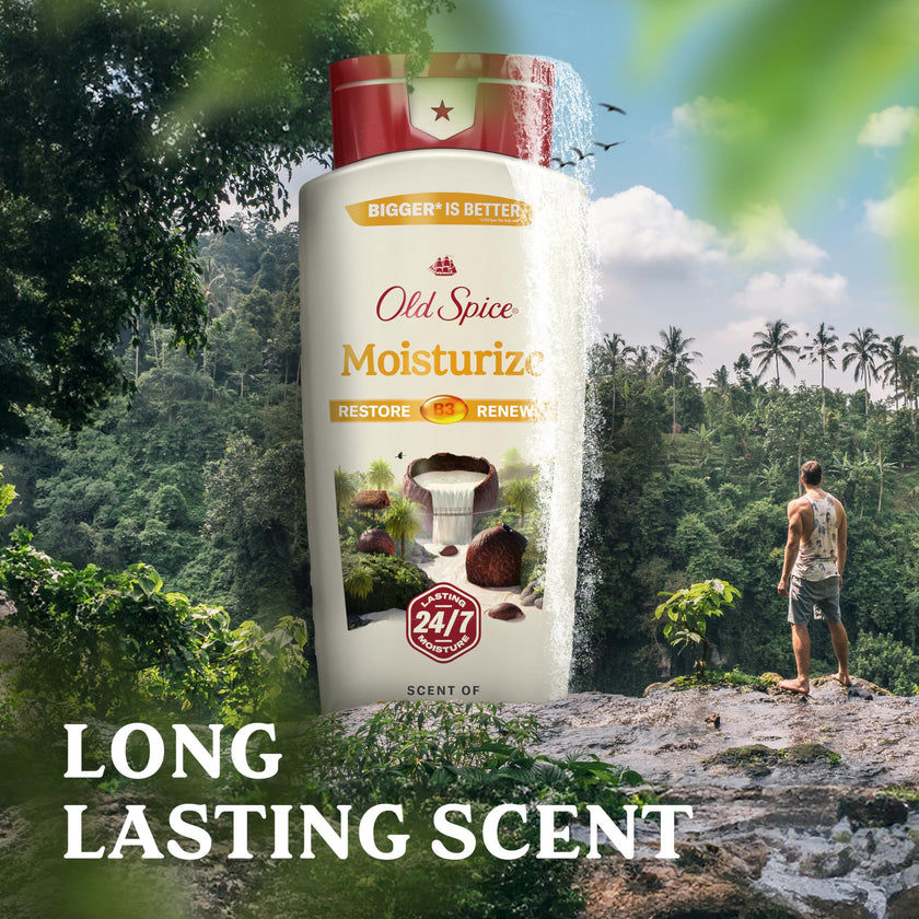 Old Spice Men's Body Wash Moisturize with Shea Butter, 24/7 Moisturization, Gentle on Skin, 2.12 L Total (4 Count of 532 mL Each) 🍁 All In One Marketplace Canada