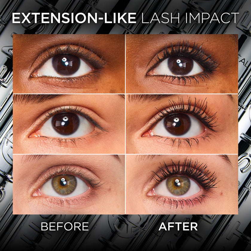 L’Oréal Paris Extensionist Mascara, Lengthening Mascara, Extension-like Length & Volume, For Sensitive Eyes, Clump-Free, Blackest Black WSH, 9.9 mL 🍁 All In One Marketplace Canada