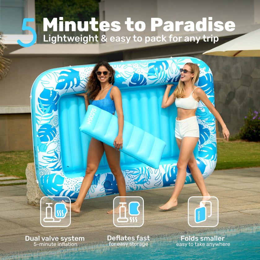 Sloosh Inflatable Tanning Pool Lounger Float-XL, 85