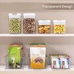 Vtopmart 4 Pack Food Storage Organizer Bins, Clear Plastic Bins for Pantry, Kitchen, Fridge, Cabinet Organization and Storage, 4 Compartment Holder for Packets, Tea, Snacks, Pouches, Spice Packets 🍁 All In One Marketplace Canada